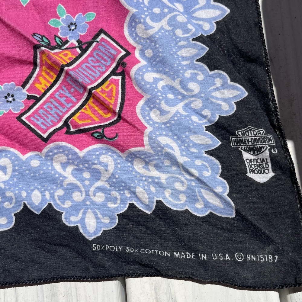 Vintage Harley Davidson Bandanna - Picture 2 of 4